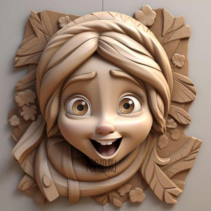 Frozen cartoon 4 stl model for CNC